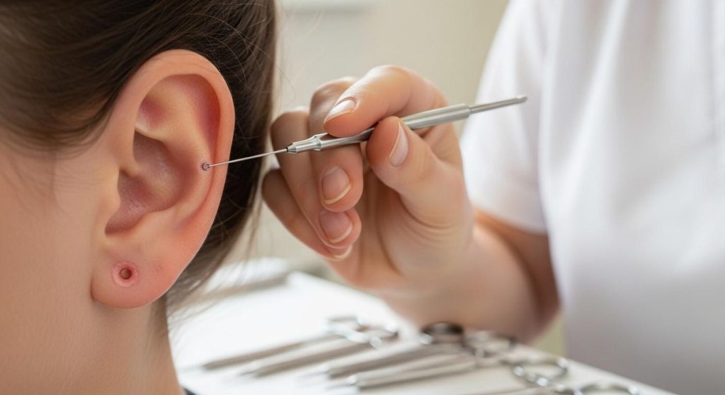 Peut on repercer une oreille au même endroit